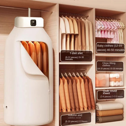 Secadora de ropa eléctrica plegable, portátil con temporizador, esterilizador y de bajo consumo