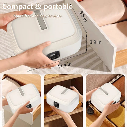 Secadora de ropa eléctrica plegable, portátil con temporizador, esterilizador y de bajo consumo
